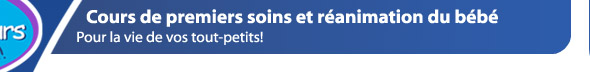Cours de premiers soins et réanimation du bébé